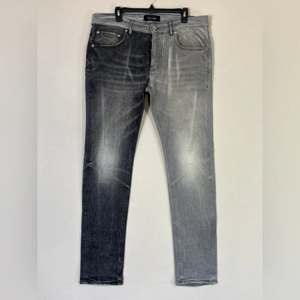 Purple Brand Two Tone Split Jeans 36 Made in Italy Slim